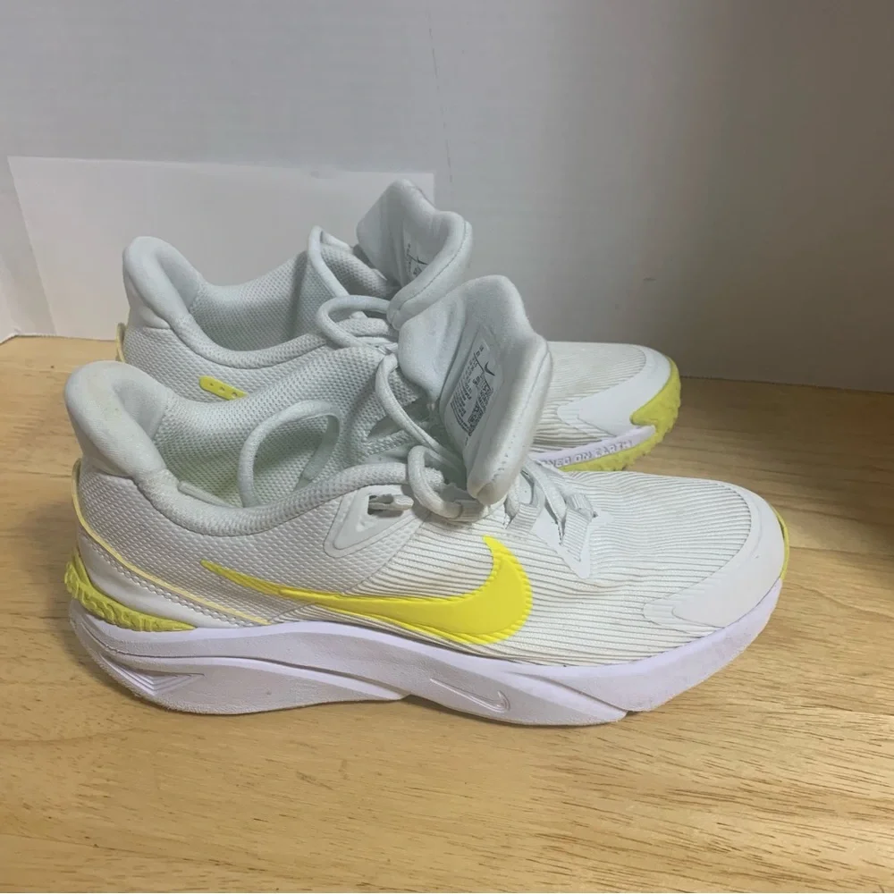 Nike Kid's Star Runner 4 GS Summit White Opti Yellow Sneakers DX7615 101 Size 4Y